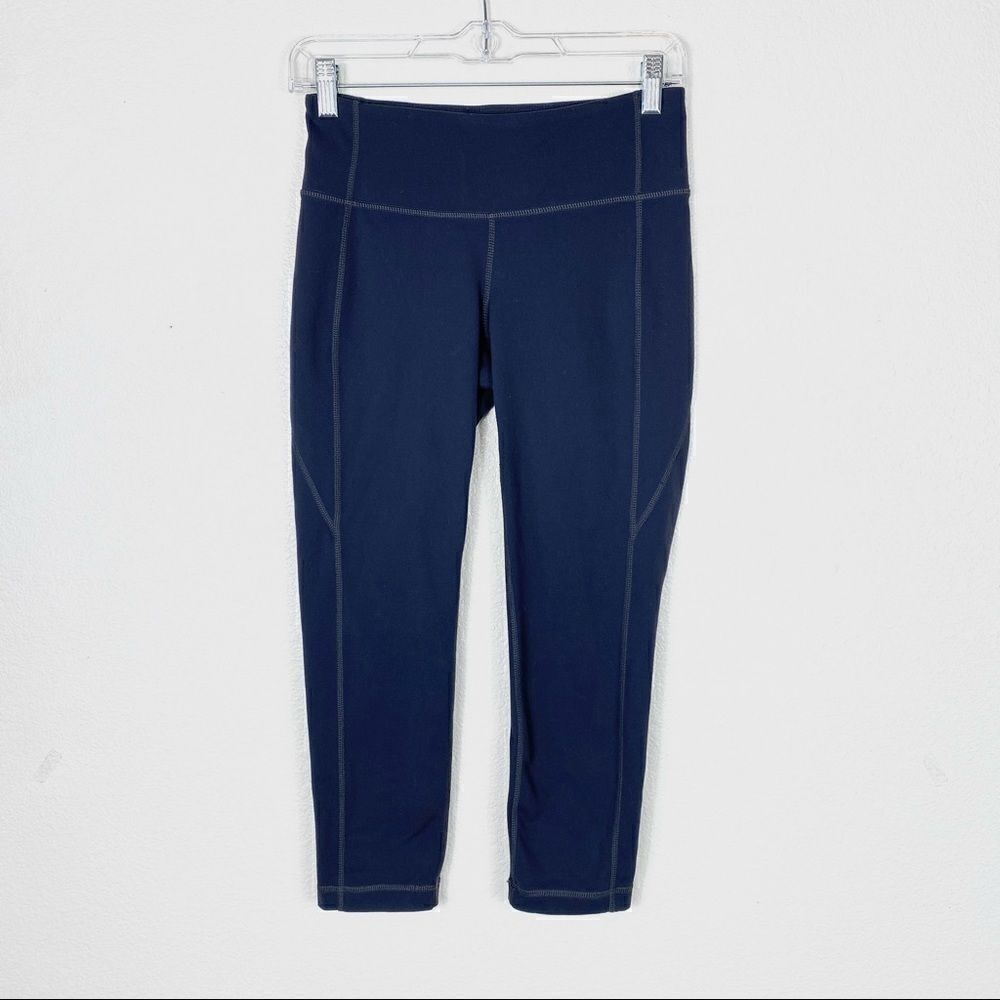 (S Tall) Athleta Dark Grey Athletic Capri Leggings